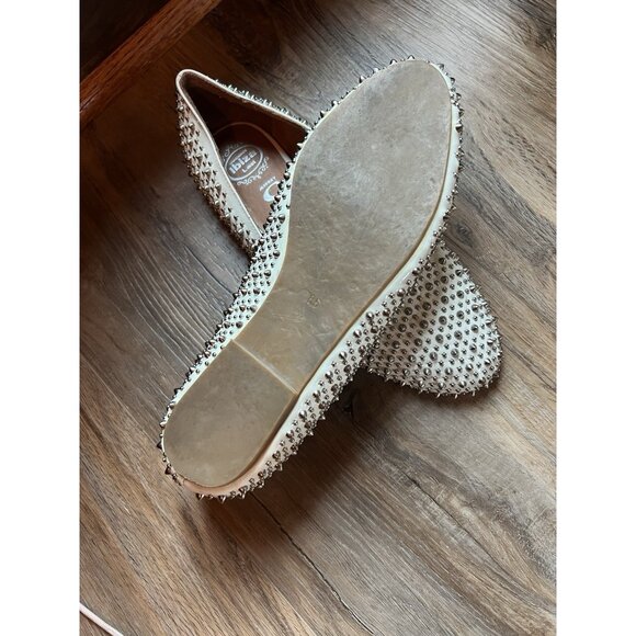 Jeffrey Campbell Martini Spiked Flats Shoes White Leather Slip-On Size 8.5 - Picture 5 of 16